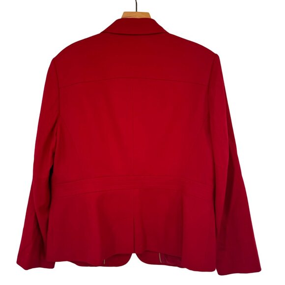 Talbots Red Blazer Jacket Size 14 petite womens Wool stretch career lined - Picture 7 of 9